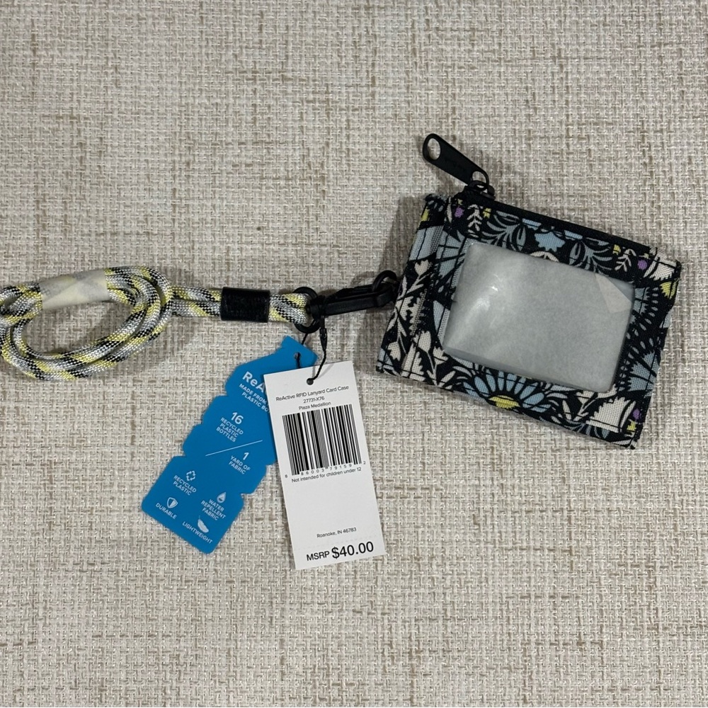 Vera Bradley ReActive RFID Lanyard Card Case